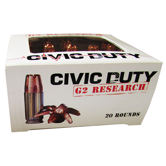 G2R CIVIC DUTY 10MM 122GR 20/25 - Ammunition